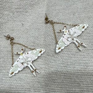 *NWOT* Evermore Clay Moth Earrings